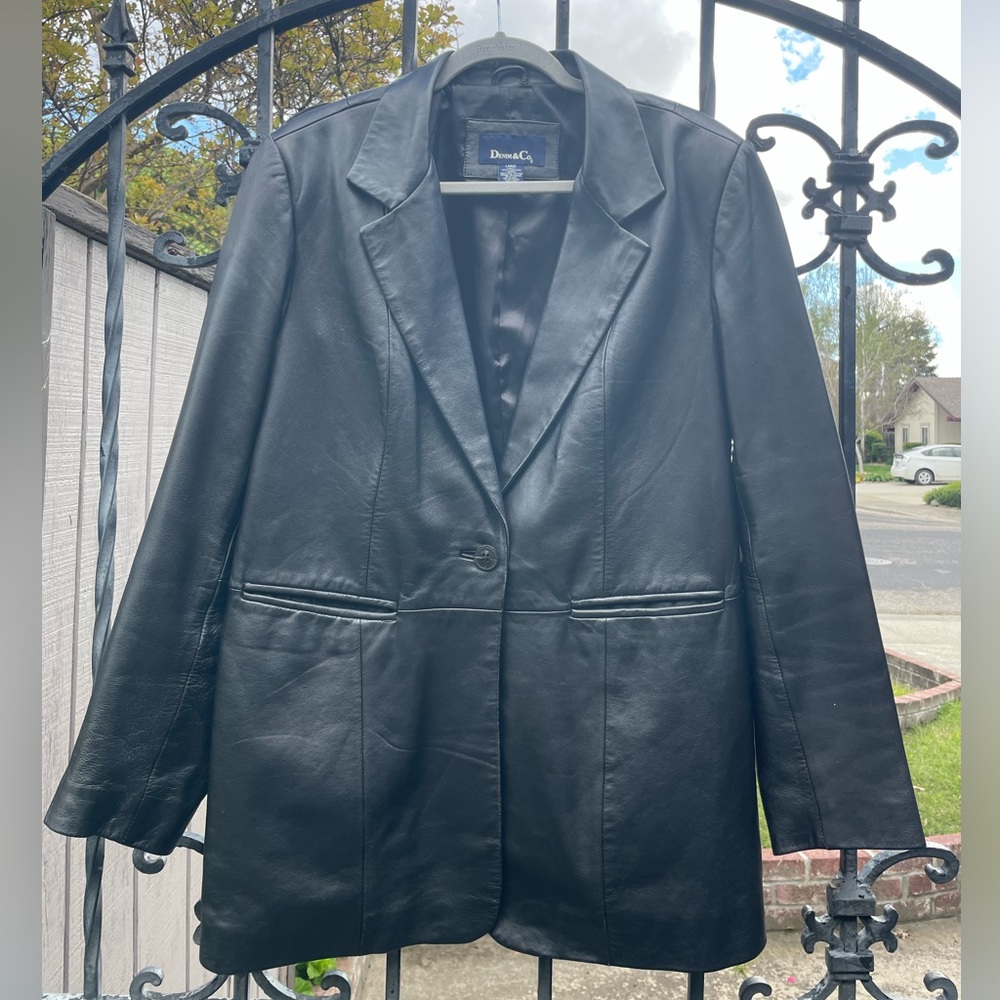 Genuine Leather Blazer